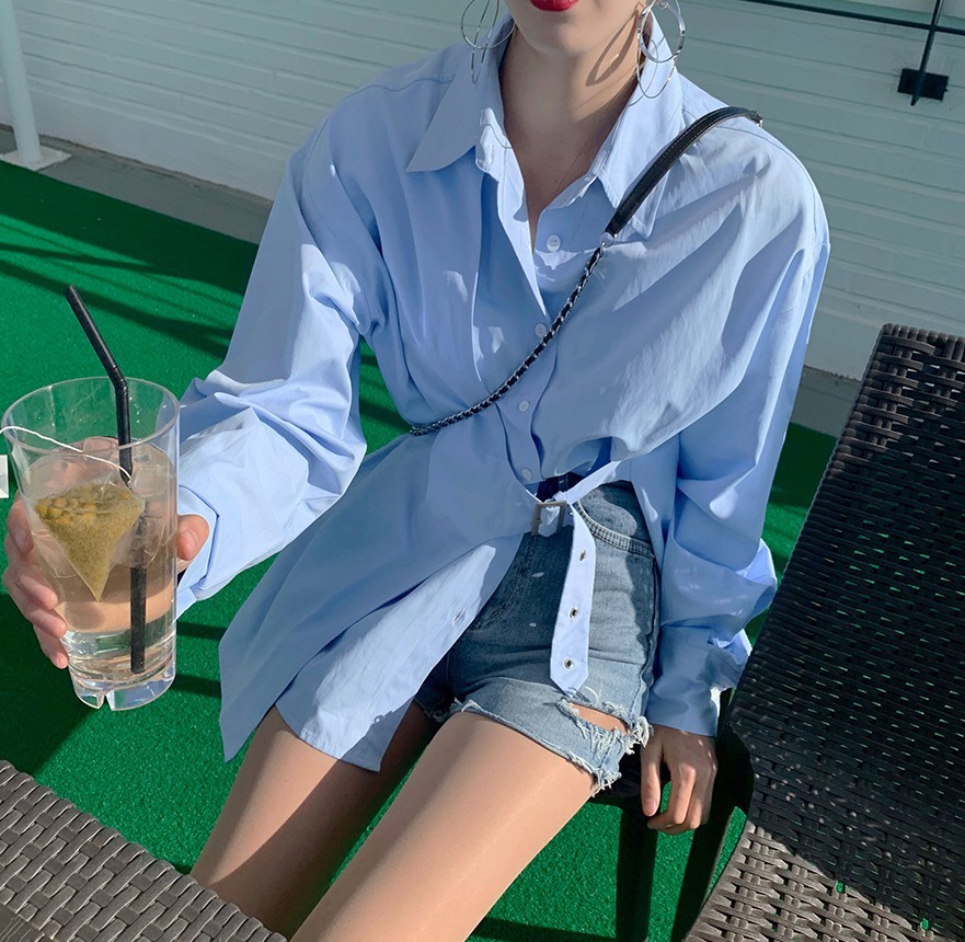 Korean Chic Women Loose Blouse Long Sleeve OL Shirt Fashion Spring Summer All Match Solid Blusas Femme 210422