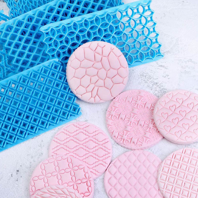 Kitchen Gadgets Cake Pastry Accessories Plastic Food Grade Embosser Mold Biscuits Cake Cookies Cutter Cake Decorating Tools
