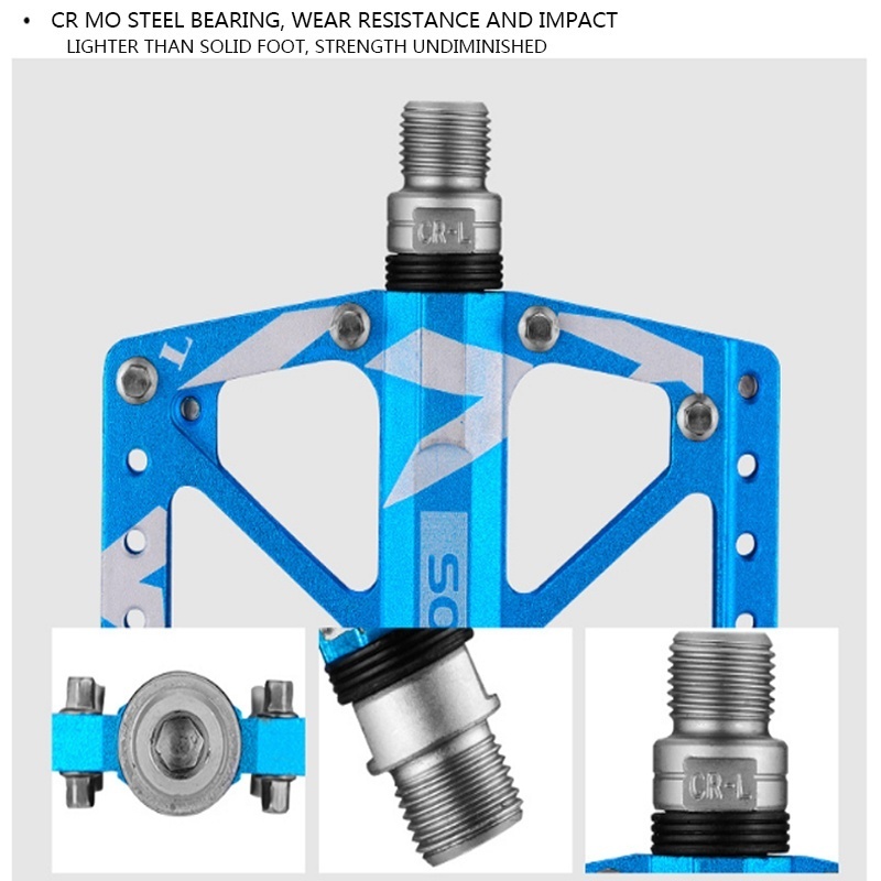 ROCKBROS 3 Bearings Bike Pedal Bicycle MTB Road Bikes BMX Ultralight Durable Parts For Brompton