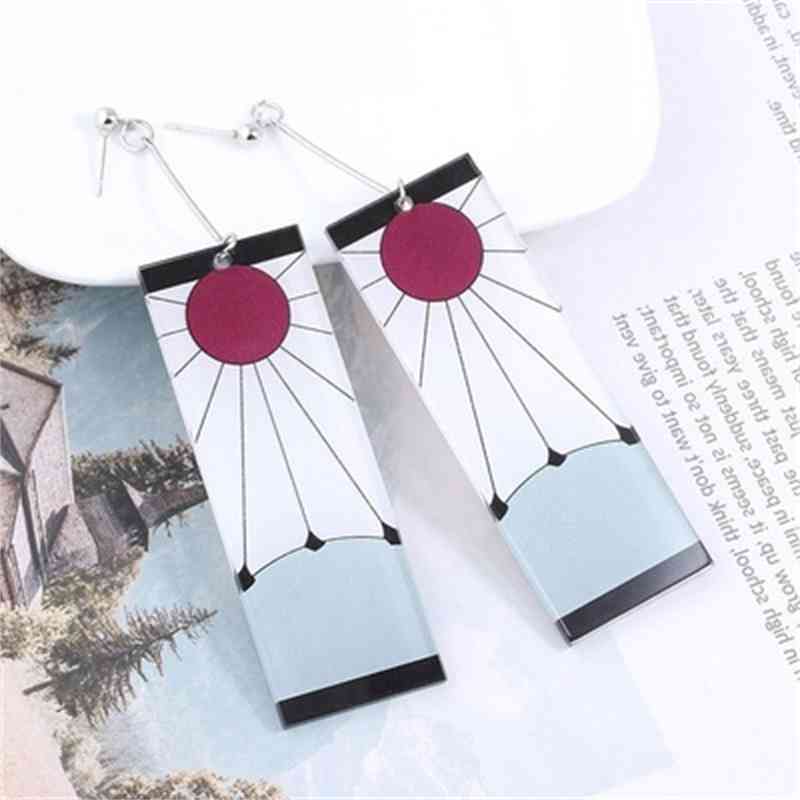 Demon Slayer Tanjiro Earrings Kamado Tanjirou's Hanafuda Earrings Anime Cosplay Hook Earrings
Demon Slayer Tanjiro Earrings Kamado Tanjirou's Hanafuda Earrings Anime Cosplay Hook Earrings