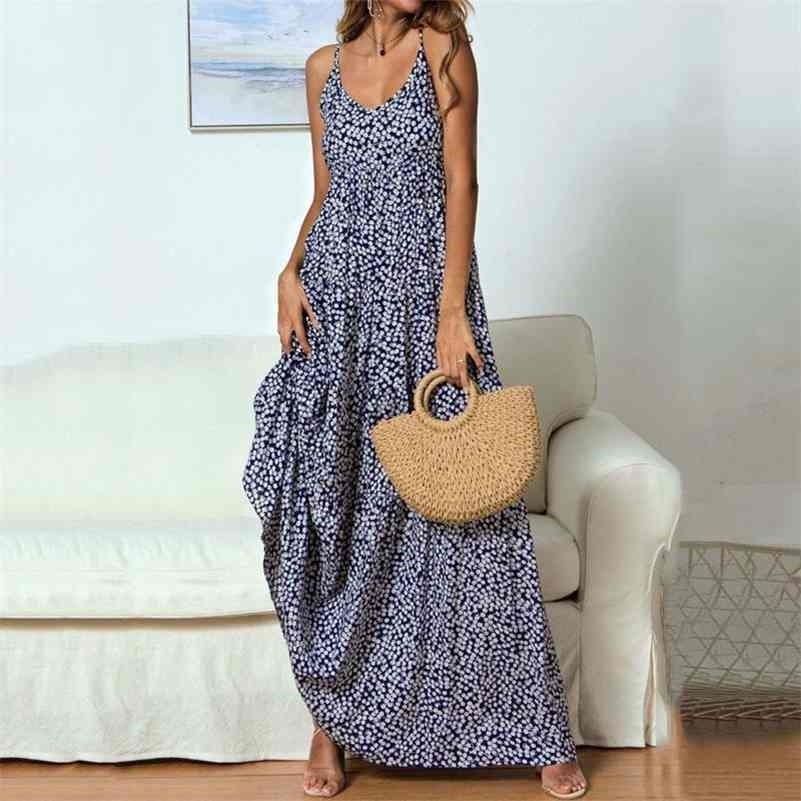 Summer Boho Maxi Dres Party Long Floral Dress Boho Spaghetti Strap V Neck A Line Flower Dresses For Women 210719, Navy blue
Summer Boho Maxi Dres Party Long Floral Dress Boho Spaghetti Strap V Neck A Line Flower Dresses For Women 210719, Navy blue