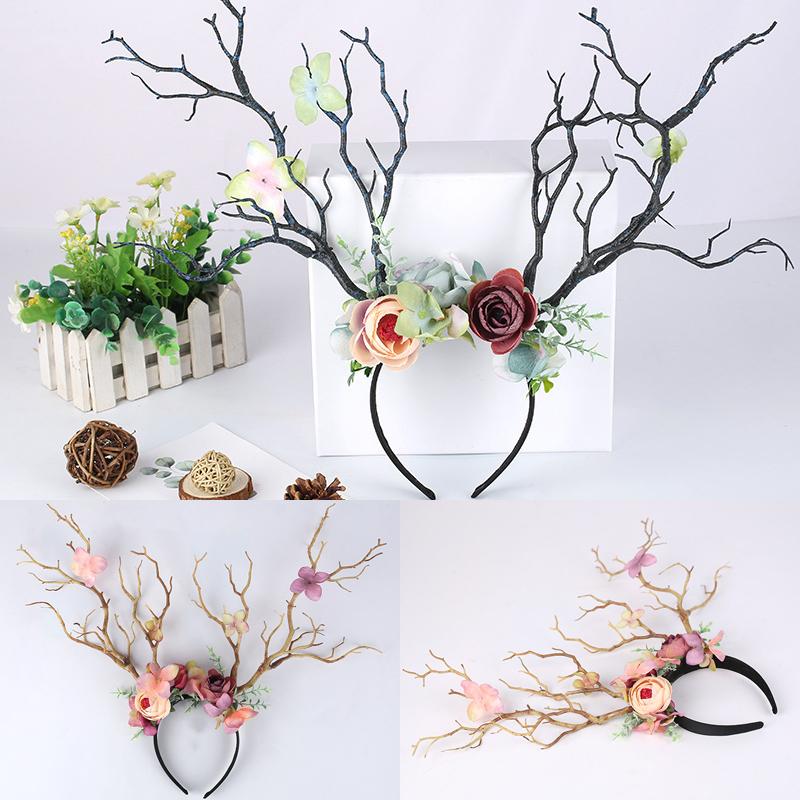 Decorative Flowers & Wreaths Antlers Deer Horns Branch Flower Twig Hair Band Headband Cosplay Fancy Head Dress Christmas Costume Hairband Po
Decorative Flowers & Wreaths Antlers Deer Horns Branch Flower Twig Hair Band Headband Cosplay Fancy Head Dress Christmas Costume Hairband Po