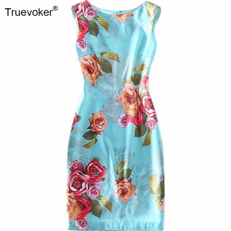 Truevoker Summer Runway Dresse's High Street Fashion Rose Floral Printed Female Festa Vestidos Ladies Party 210602, Blue
Truevoker Summer Runway Dresse's High Street Fashion Rose Floral Printed Female Festa Vestidos Ladies Party 210602, Blue
