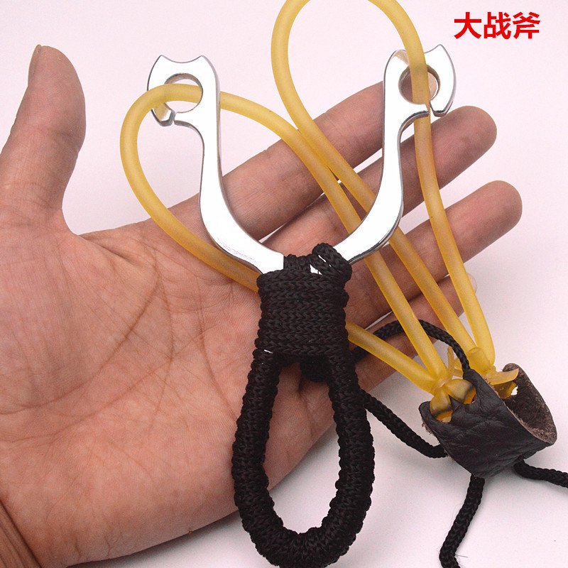 Large black rope wrapped metal slingshot stainless steel high strength alloy Tomahawk leather band toy set
Large black rope wrapped metal slingshot stainless steel high strength alloy Tomahawk leather band toy set