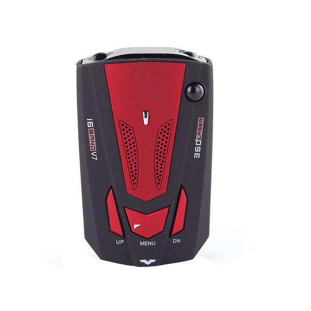 Car Radar Laser Detector Tool V7 16 Band LED Display Motion Speed Detection English Russian Thai Spanish Voice Alert