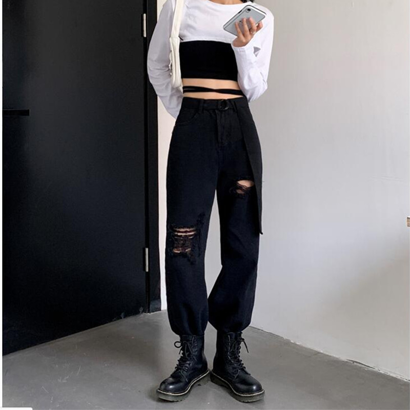women's jeans female jeans torn waist high-legged broad-legged clothes denim vintage streetwear quality fashion harajuku pants straight, Blue
women's jeans female jeans torn waist high-legged broad-legged clothes denim vintage streetwear quality fashion harajuku pants straight, Blue
