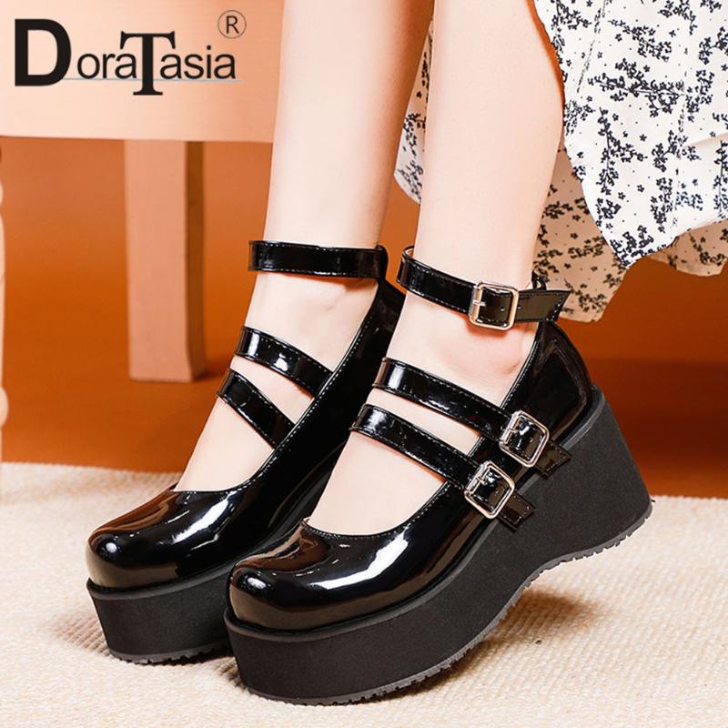 Big Size 34-48 Brand Ladies Platform Pumps Wedges High Heels Buckle Women Sweet Cute Party Shoes Woman Dress, Black
Big Size 34-48 Brand Ladies Platform Pumps Wedges High Heels Buckle Women Sweet Cute Party Shoes Woman Dress, Black