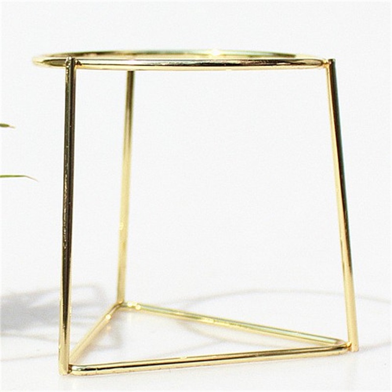 Newly Flower Pot Geometric Metal Rack Plant Care Display Holder Stand Garden Decor RRD6676 Free shipping