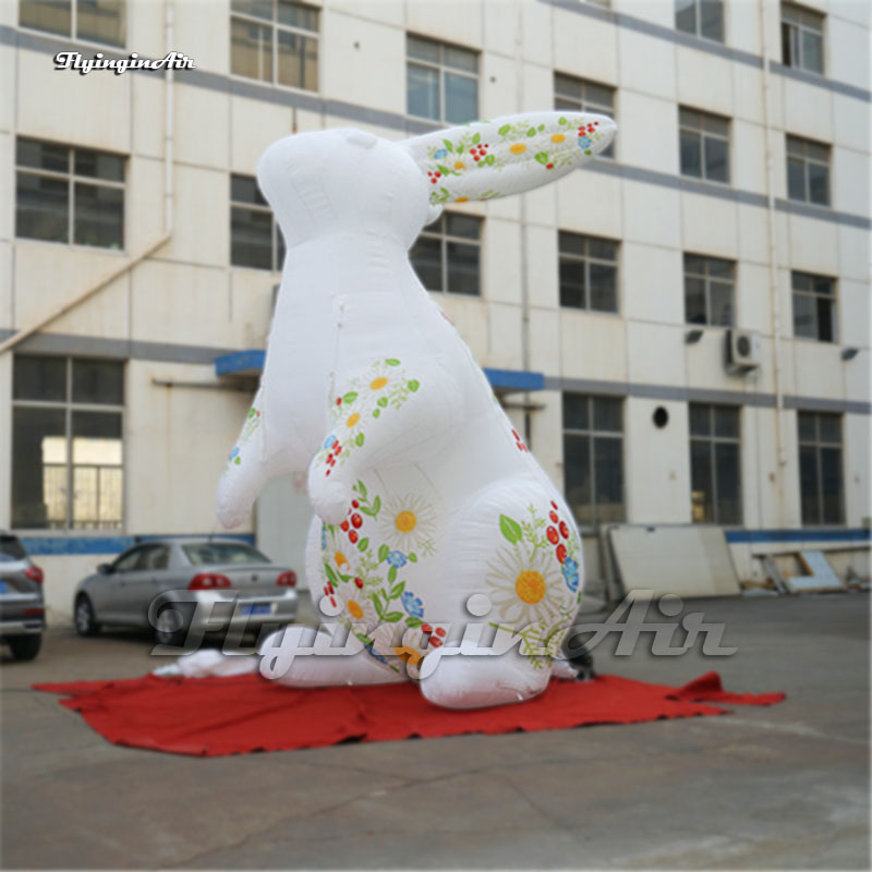 Outdoor Parade Performance Inflatable Rabbit 3m/4m/5m Height Easter Character Air Blown Bunny For Event