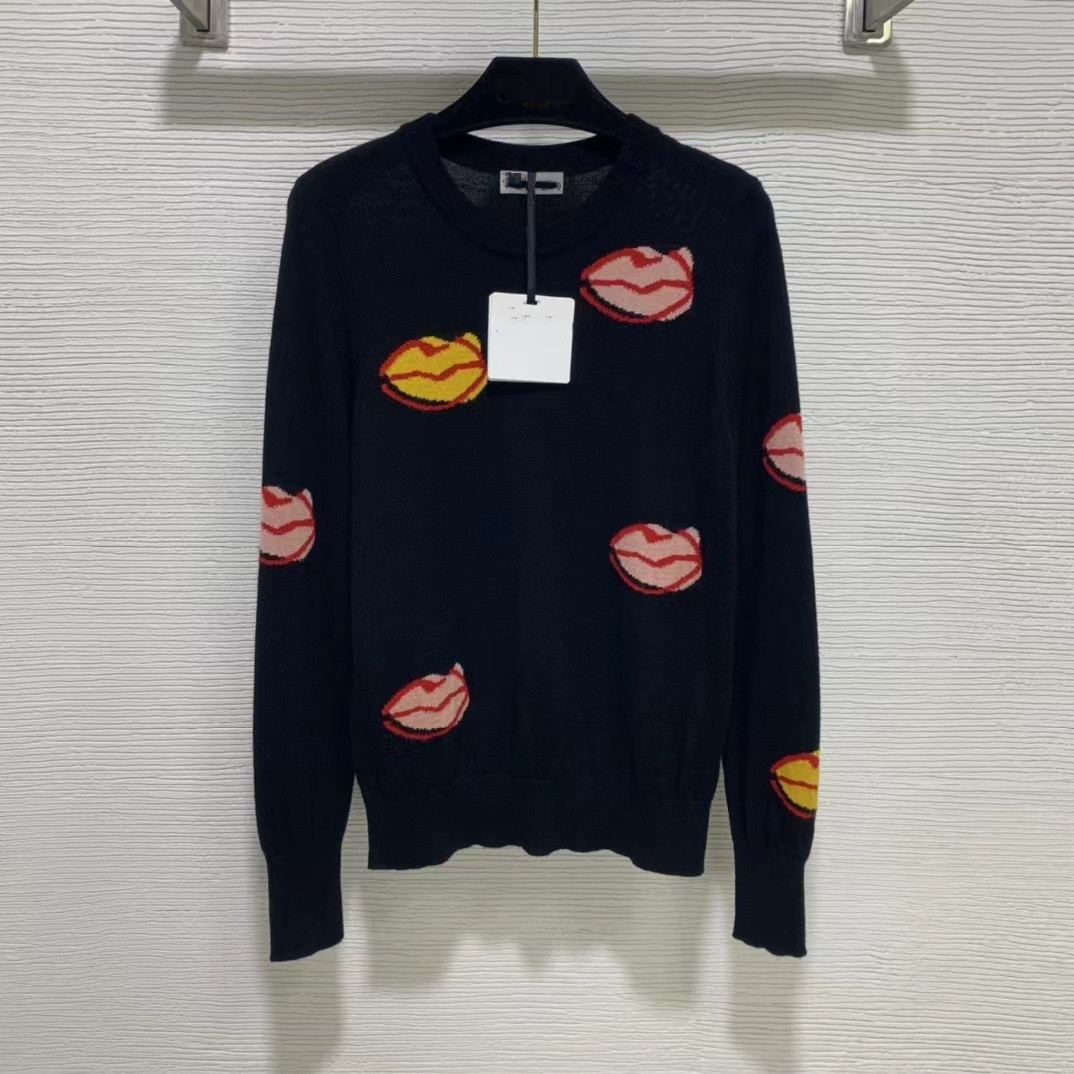 Milan Runway Sweaters 2021 Autumn Long Sleeve O Neck High End Jacquard Pullovers Women&#039;s Designer Sweater 1113-1 от DHgate WW