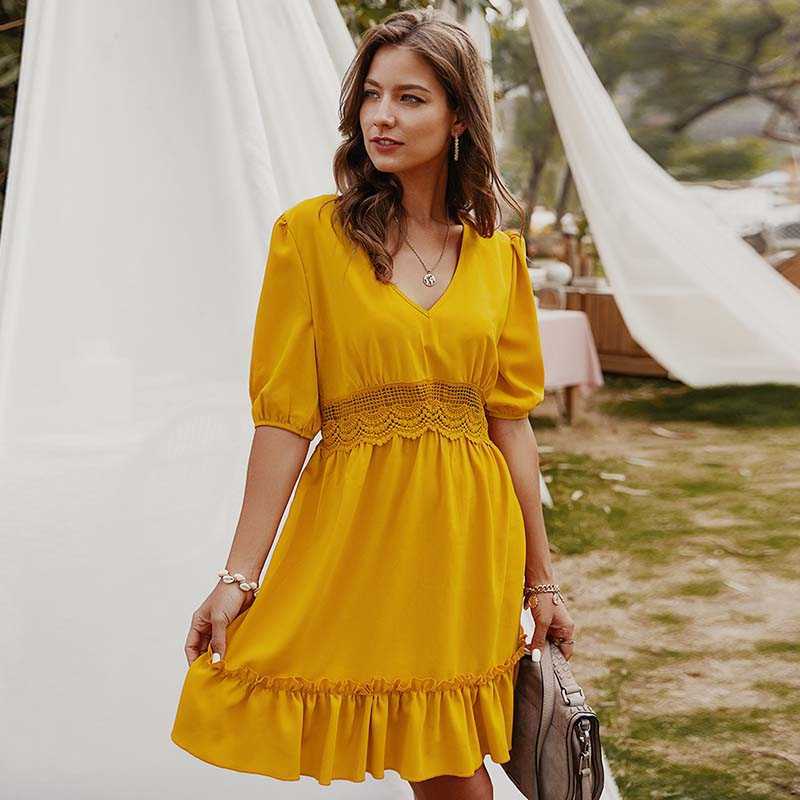 Bohemian Women Summer Dress Sexy V-Neck Half Sleeve Lace Slim Hollow Out Ruffle Beach Dress W745 210526, Dark blue
Bohemian Women Summer Dress Sexy V-Neck Half Sleeve Lace Slim Hollow Out Ruffle Beach Dress W745 210526, Dark blue