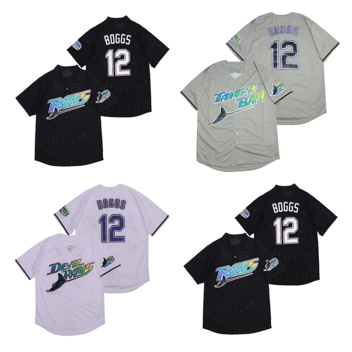 12 Wade Boggs Baseball Jerseys Vintage Home Away Black Grey White Button Stitched Jersey
12 Wade Boggs Baseball Jerseys Vintage Home Away Black Grey White Button Stitched Jersey
