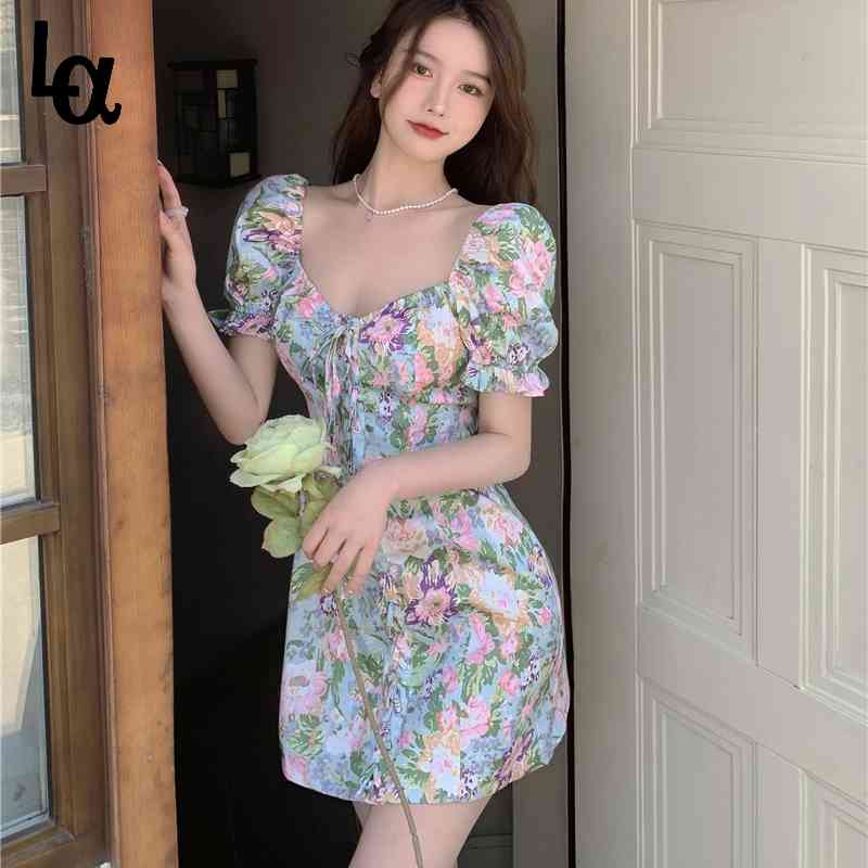 Summer Kawali Floral Print Dress Women Elegant Vintage Sweet Party Sexy Mini Casual Puff Sleeve Beach 210519, Floral dress
Summer Kawali Floral Print Dress Women Elegant Vintage Sweet Party Sexy Mini Casual Puff Sleeve Beach 210519, Floral dress