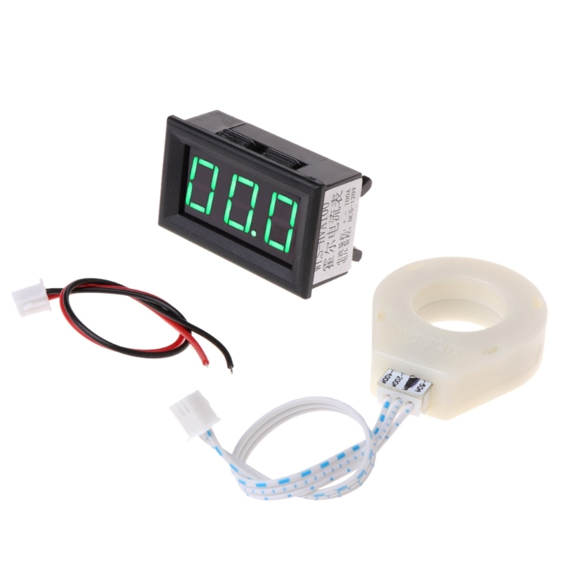 Dc 5-120V 100A Digital Voltmeter Voltage Amp Meter W Hall Effect Sensor