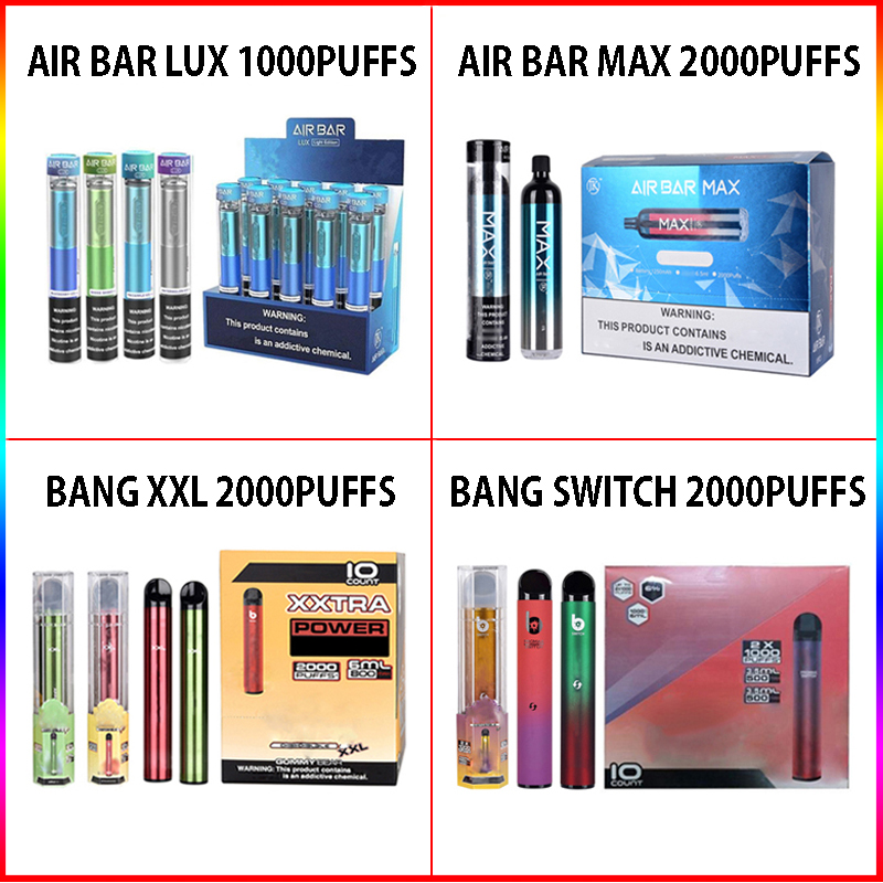 Top Quality E cigarettes Puffbar Bang XXL Switch Pro Air Bar Lux Max Disposable Vape Pod Device Starter Kit Vaporizer Pen Puffbars
Top Quality E cigarettes Puffbar Bang XXL Switch Pro Air Bar Lux Max Disposable Vape Pod Device Starter Kit Vaporizer Pen Puffbars