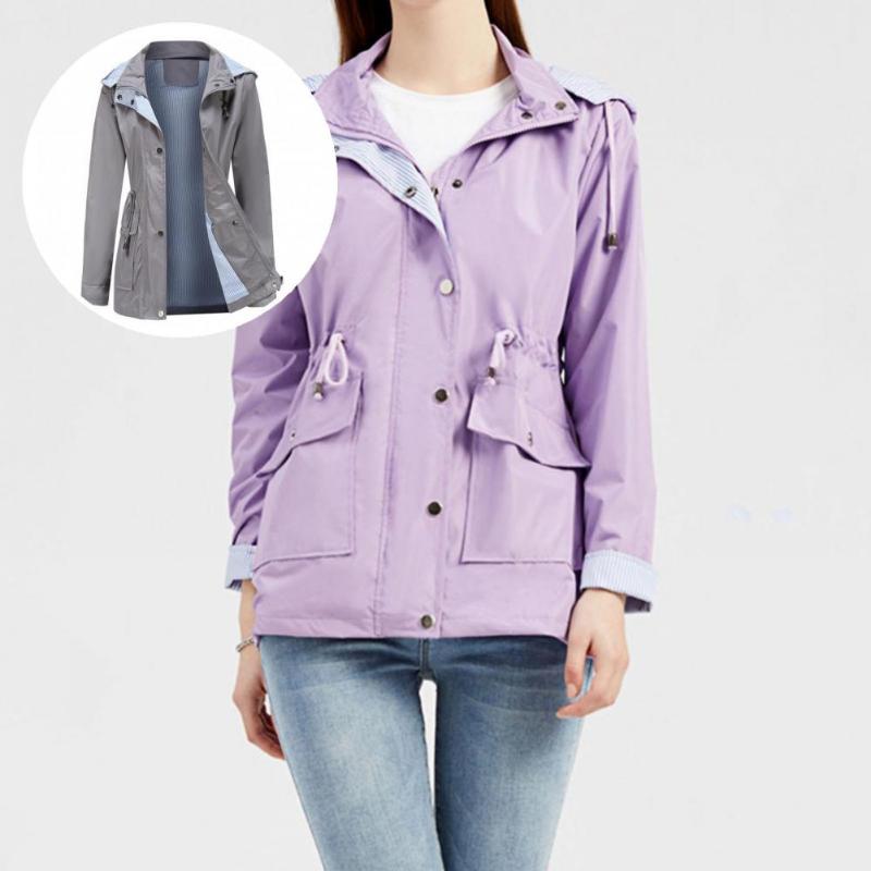 Women's Jackets Classic Women Windbreaker Stand Collar Fall Winter Detachable Hat Jacket Raincoat Coat, Blue
Women's Jackets Classic Women Windbreaker Stand Collar Fall Winter Detachable Hat Jacket Raincoat Coat, Blue