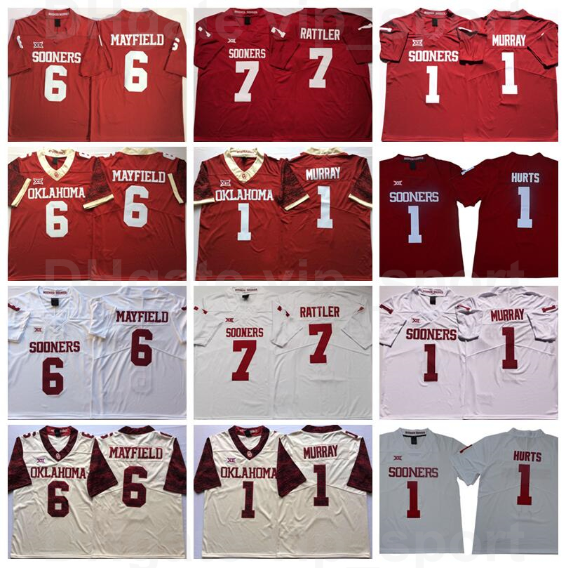 NCAA Football Oklahoma Sooners College 1 Kyler Murray Jersey Jalen Hurts 6 Baker Mayfield 7 Spencer Rattler Red White Stitched Big 12 XII, 6 white
NCAA Football Oklahoma Sooners College 1 Kyler Murray Jersey Jalen Hurts 6 Baker Mayfield 7 Spencer Rattler Red White Stitched Big 12 XII, 6 white