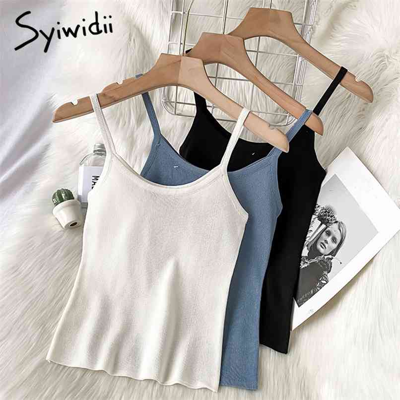 White Tank Top for Women Cute Gril Summer Knitted Solid Korean Fashion Clothing Spaghetti Strap Blue Sexy 210607, Black
White Tank Top for Women Cute Gril Summer Knitted Solid Korean Fashion Clothing Spaghetti Strap Blue Sexy 210607, Black