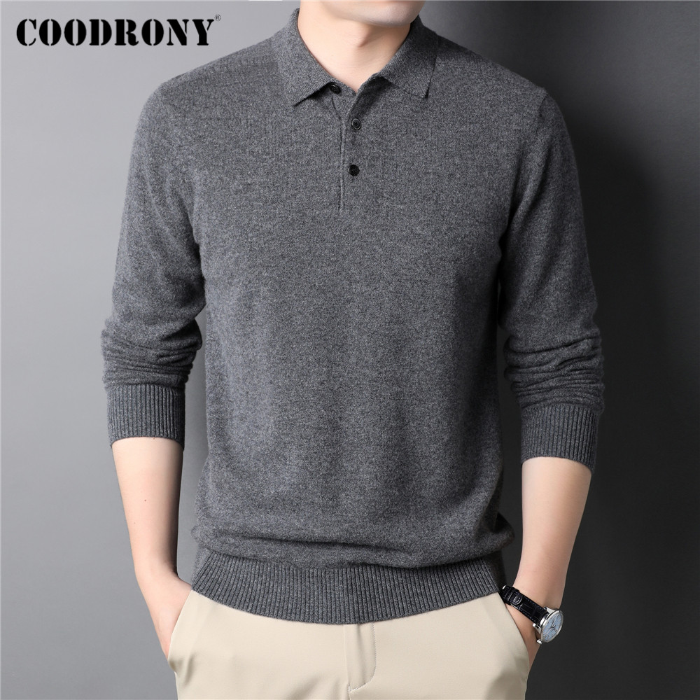 COODRONY Winter Business Casual Turn-down Collar Thick Warm Sweater Men Top Quality 100% Merino Wool Cashmere Pullover Man C3161, Black
COODRONY Winter Business Casual Turn-down Collar Thick Warm Sweater Men Top Quality 100% Merino Wool Cashmere Pullover Man C3161, Black