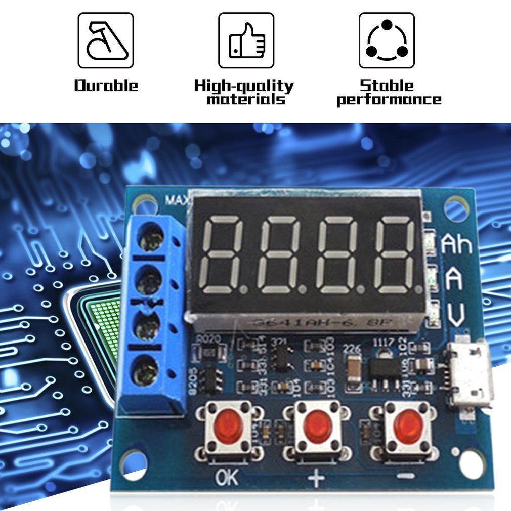 Power Battery Tester Module Led Digital Li-Ion Lithium 18650 External Loading Battery Discharge Test Analyzer Board