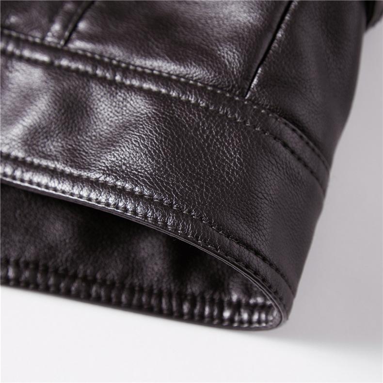 Saz Men Motorcycle Casusal Vintage Leather Jacket Coat Outfit Fashion Biker Pocket Design PU Men's Jackets