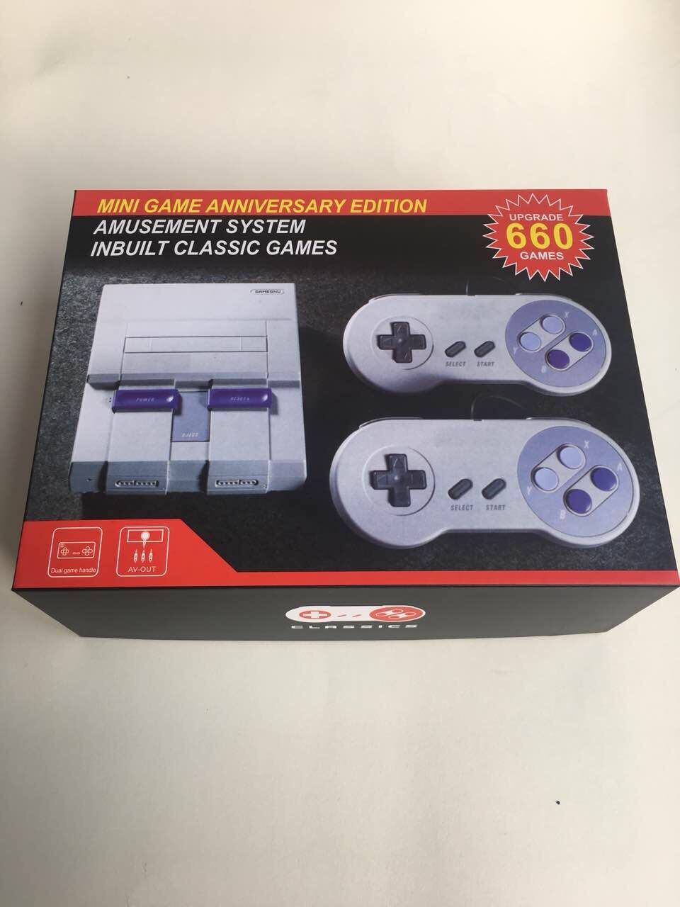 Super Classic SFC TV Handheld Mini Portable Game Players Consoles Entertainment System For 660 NES SNES Games Console