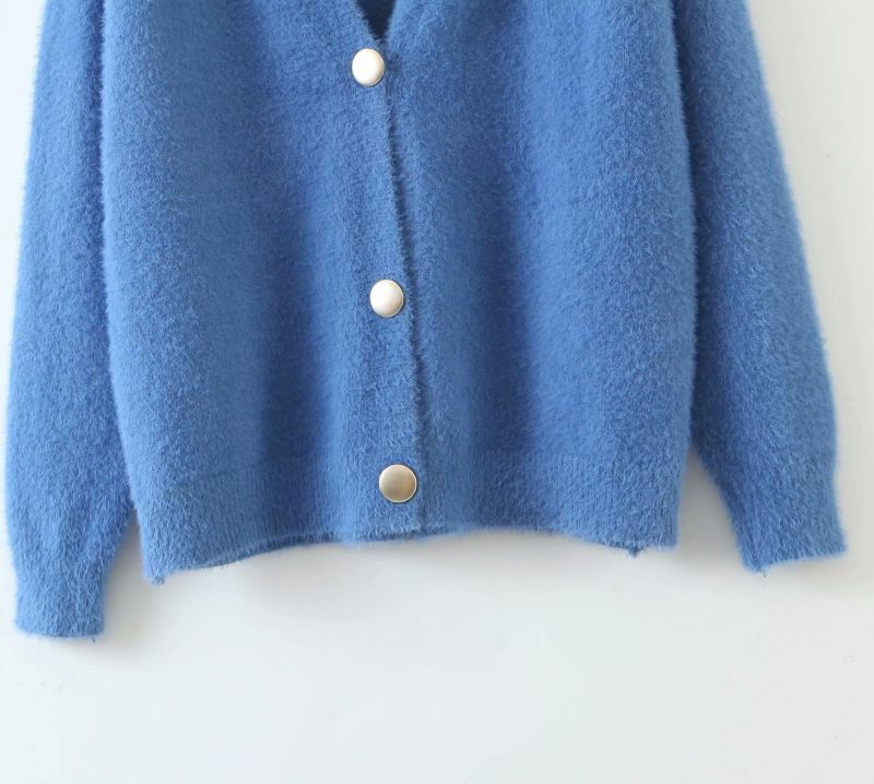 Winter Elegant Long Sleeve Mohair Sweater Women Single-Breasted Female Short Cardigans Female Soft Knitted Sweater Coat 210521