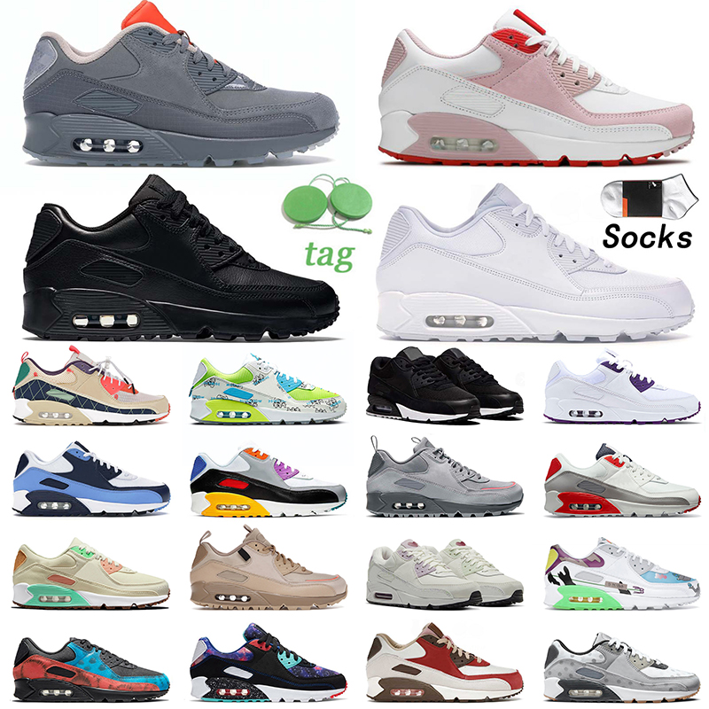 High Quality 2021 Air Max 90 Running Shoes AirMaxs 90s Mens Women Triple Black White Grey Valentines Day Worldwide Pack Court Purple Sports
High Quality 2021 Air Max 90 Running Shoes AirMaxs 90s Mens Women Triple Black White Grey Valentines Day Worldwide Pack Court Purple Sports