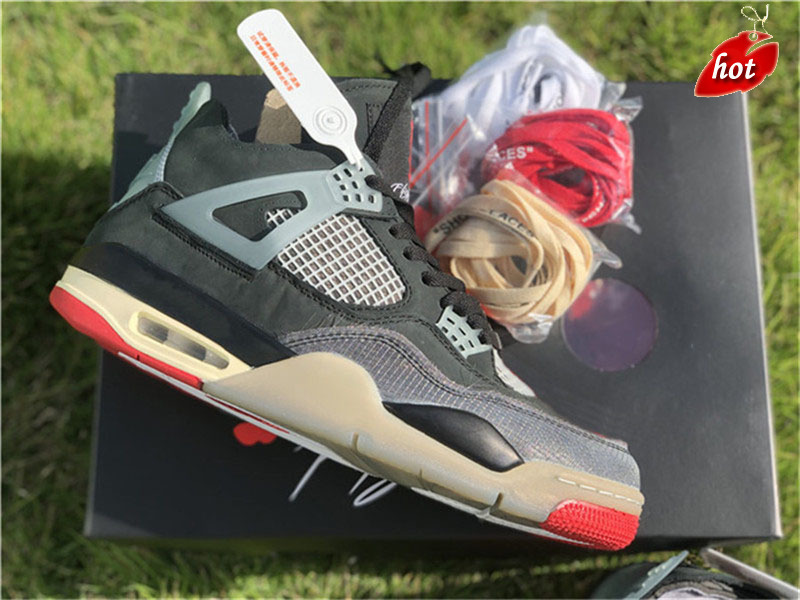 Released Off Authentic 4 Bred SP WMNS Sail 4S Virgil Ablohs Men Outdoor Shoes Muslin White Black Zapatos Sneakers With Original
Released Off Authentic 4 Bred SP WMNS Sail 4S Virgil Ablohs Men Outdoor Shoes Muslin White Black Zapatos Sneakers With Original
