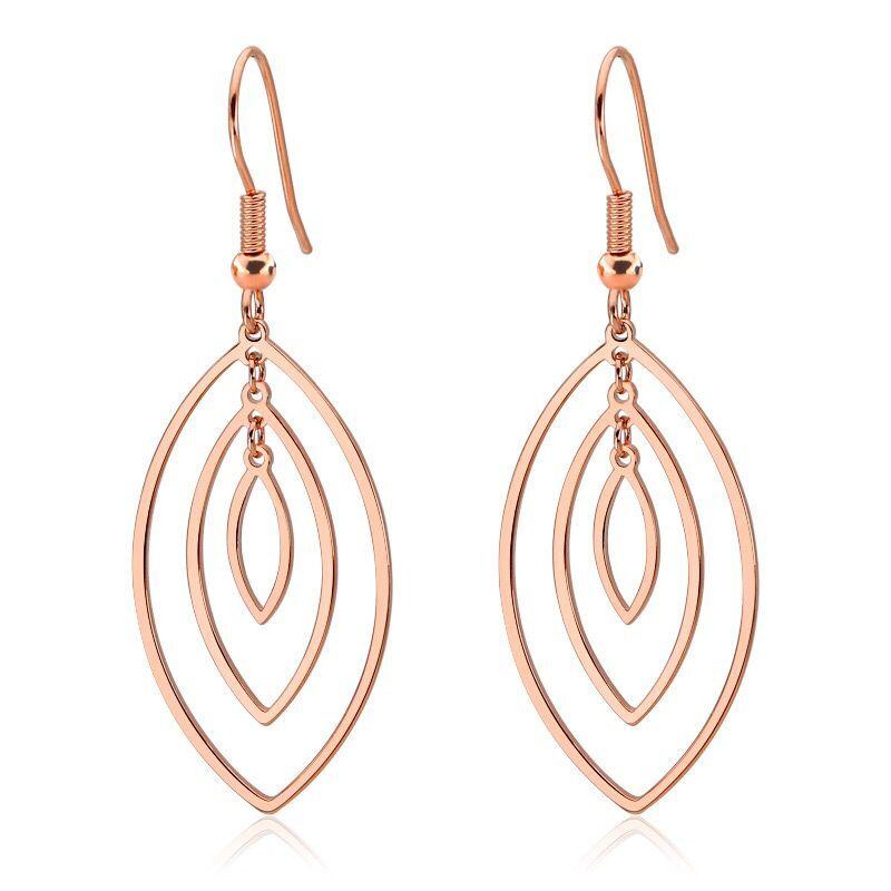 Dangle & Chandelier Wholesale Jewelry --(3 Pair/Lot) Stainless Titanium Steel Leaves Drop Earrings (3 Pairs) For Women Gold / White Rose
Dangle & Chandelier Wholesale Jewelry --(3 Pair/Lot) Stainless Titanium Steel Leaves Drop Earrings (3 Pairs) For Women Gold / White Rose