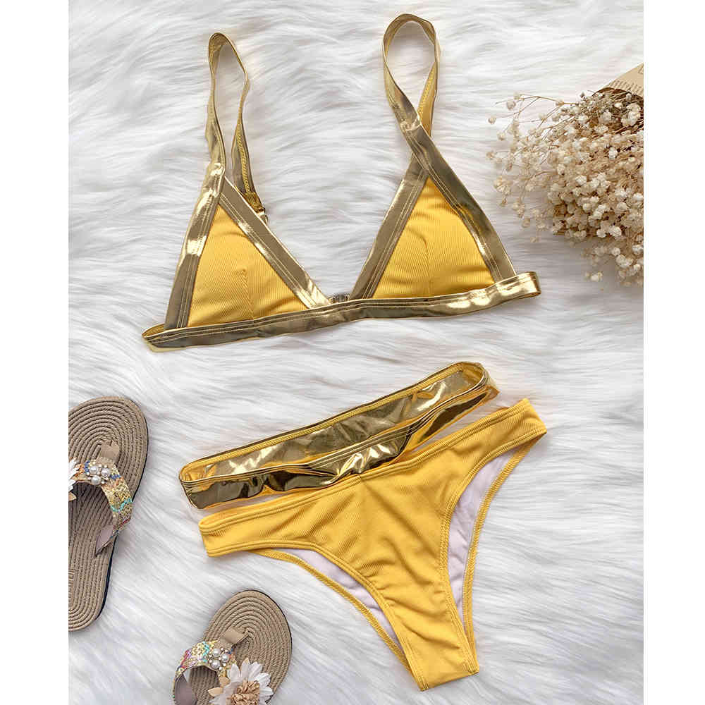 Sexy Patchwork Bikini Female Swimsuit Women Swimwear High Waist Set Brazilian Bathing Suits Summer Beach Wear Bather 210521