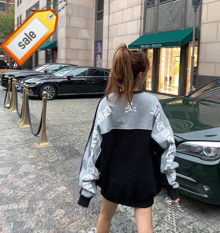 2022ch Crowe Round Neck Sweater Female Alphabet Sanskrit Contrast Foam Splicing Loose New Couple Top, Black
2022ch Crowe Round Neck Sweater Female Alphabet Sanskrit Contrast Foam Splicing Loose New Couple Top, Black