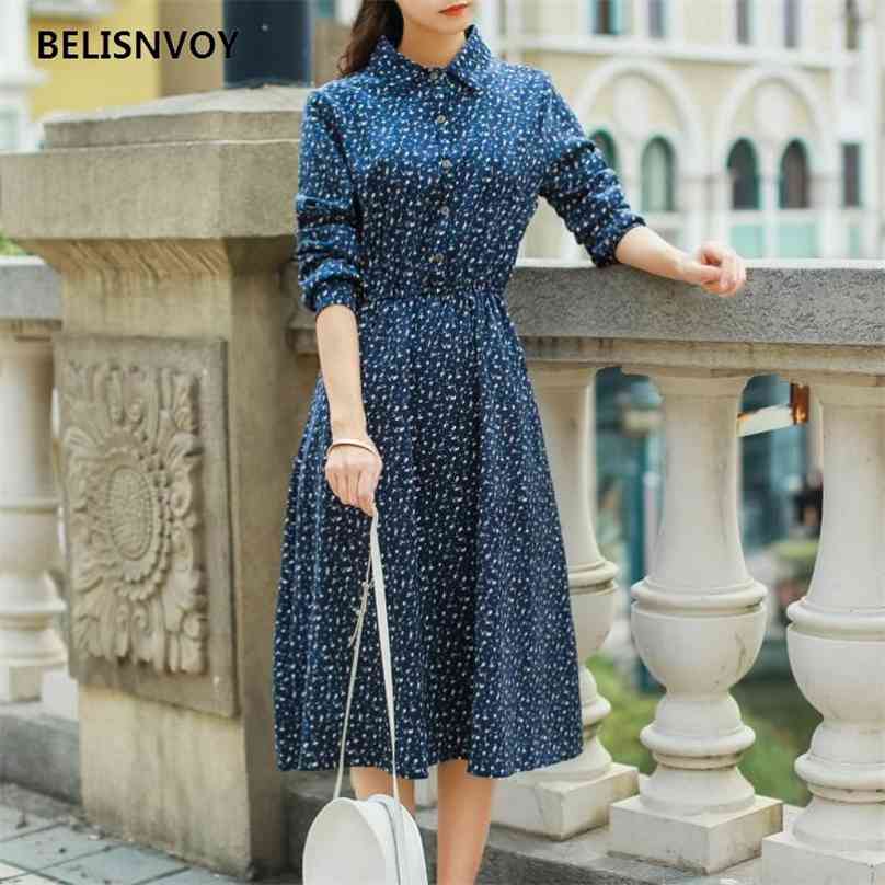 Japanese Mori Girl Autumn Winter Women Corduroy Dress Wine Red Floral Printed Retro Vestidos Long Sleeve Korean Sweet 210520, Navy blue
Japanese Mori Girl Autumn Winter Women Corduroy Dress Wine Red Floral Printed Retro Vestidos Long Sleeve Korean Sweet 210520, Navy blue
