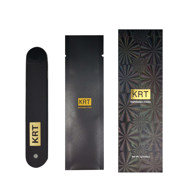KRT Disposable Vape Pen Rechargeable Electronic Cigarettes 1000mg Empty Thick Oil Pod Black Packaging Box Stickers
KRT Disposable Vape Pen Rechargeable Electronic Cigarettes 1000mg Empty Thick Oil Pod Black Packaging Box Stickers