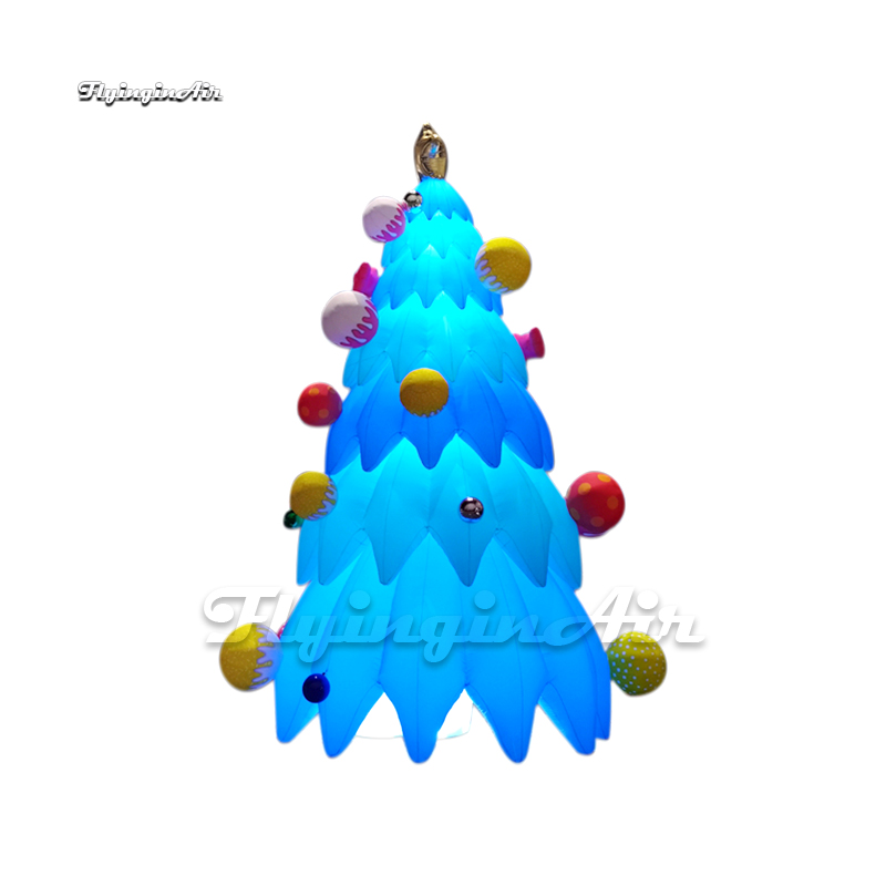 Personalized New Year Decorations 7m Blue Outdoor Simulated Inflatable Christmas Tree With Ornaments For Yard Winter Decoration