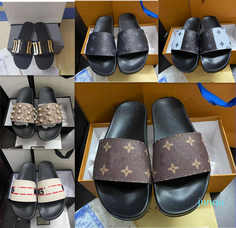 Women Sandals Slippers Embroidery Designers Slides Sandal Floral Brocade Flip Flops Striped Beach Leather Rubber Flower Slipper Loafers With
Women Sandals Slippers Embroidery Designers Slides Sandal Floral Brocade Flip Flops Striped Beach Leather Rubber Flower Slipper Loafers With