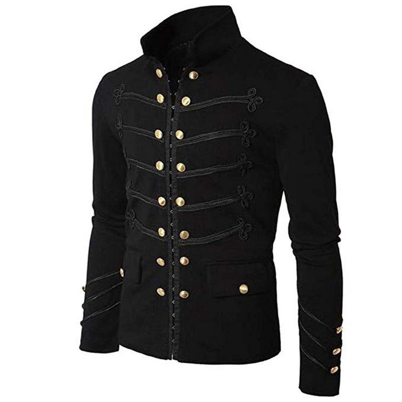 Men' Trench Coats 2021 Vintage Solid Men Gothic Jacket Steampunk Tunic Rock Frock Uniform Male Punk Metal Military Coat Outwear, Black
Men' Trench Coats 2021 Vintage Solid Men Gothic Jacket Steampunk Tunic Rock Frock Uniform Male Punk Metal Military Coat Outwear, Black