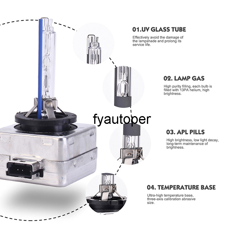 Niscarda 2X D1S D2S D3S D4S 4300K 6000K 8000K Auto HID Xenon Bulb Headlight Lamp For All Car Headlamp car