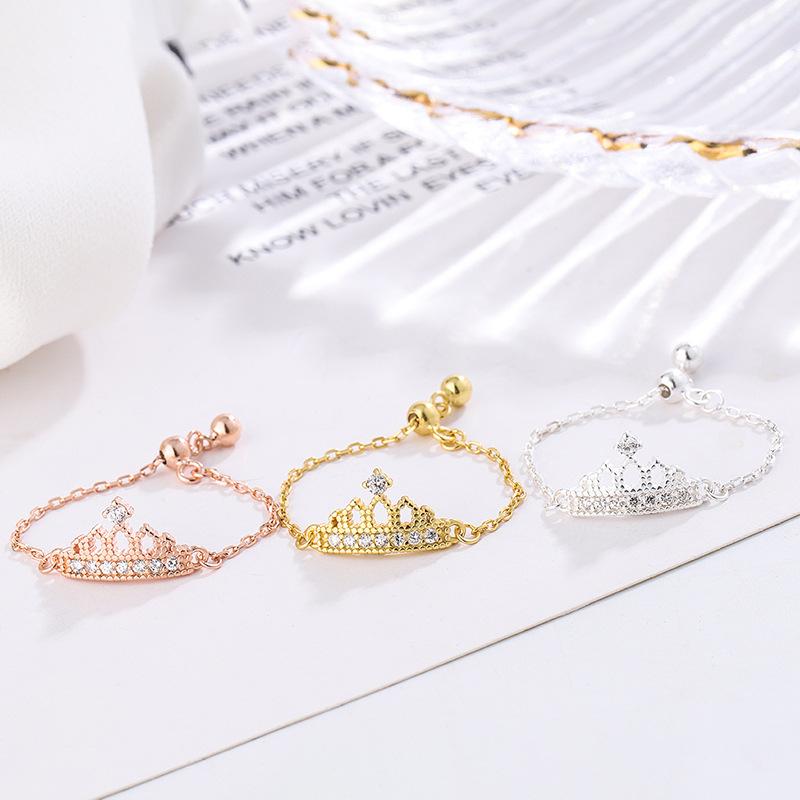 Cluster Rings Adjustable Size Fine Crown Ring 925 Sterling Silver Zircon For Womens Fashion DIY Jewelry Valentine Day Gifts
Cluster Rings Adjustable Size Fine Crown Ring 925 Sterling Silver Zircon For Womens Fashion DIY Jewelry Valentine Day Gifts