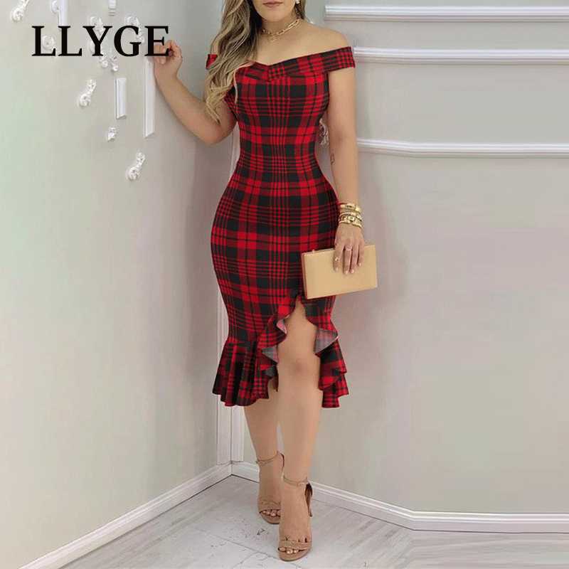Plaid Off Shoulder Women's Dress Sequins High Waist Bodycon Ruffles Slit Midi Dresses Female Spring Sexy Lady Party Vestidos 210608, Hfe0142 red
Plaid Off Shoulder Women's Dress Sequins High Waist Bodycon Ruffles Slit Midi Dresses Female Spring Sexy Lady Party Vestidos 210608, Hfe0142 red