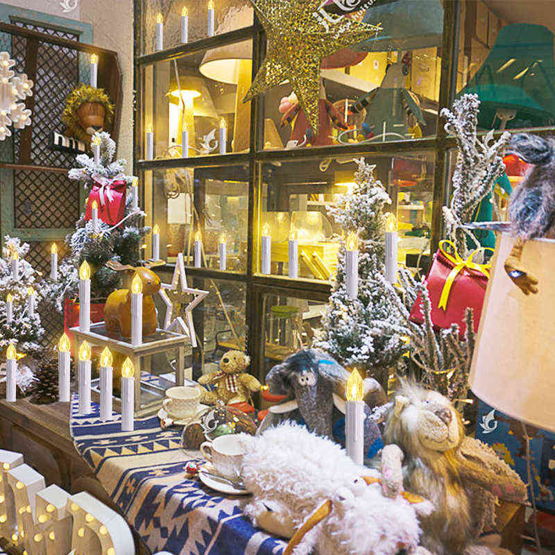 LED Candles Christmas Tree Candle Flashing Flame With Timer Remote Birthday Home 2022 New year039s Decor Church Electric Candle5607657