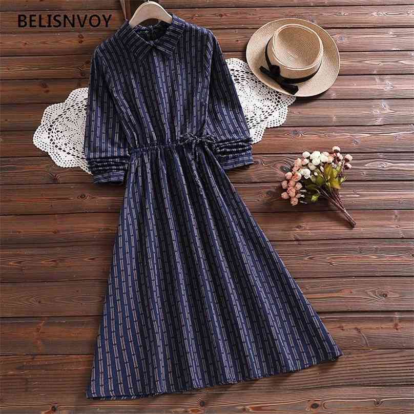 Mori Girl Autumn Spring Women Dress Korean Chic Blue Striped Vintage Long Sleeve Elegant Ladies Sweet Vestidos o Femme 210520, Navy blue
Mori Girl Autumn Spring Women Dress Korean Chic Blue Striped Vintage Long Sleeve Elegant Ladies Sweet Vestidos o Femme 210520, Navy blue