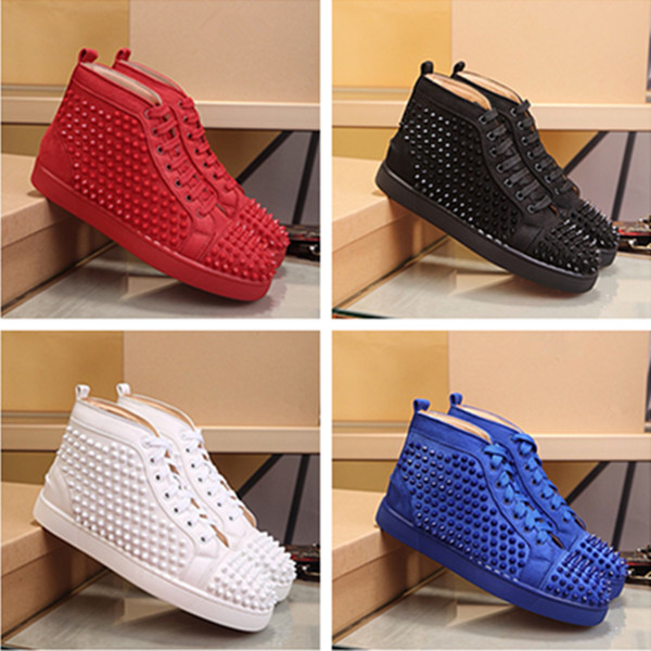 New2021 Top Men Women Shoes Red Bottoms Party Leather Bottom Studded Spikes Flats Casual Shoe 24, #4
New2021 Top Men Women Shoes Red Bottoms Party Leather Bottom Studded Spikes Flats Casual Shoe 24, #4