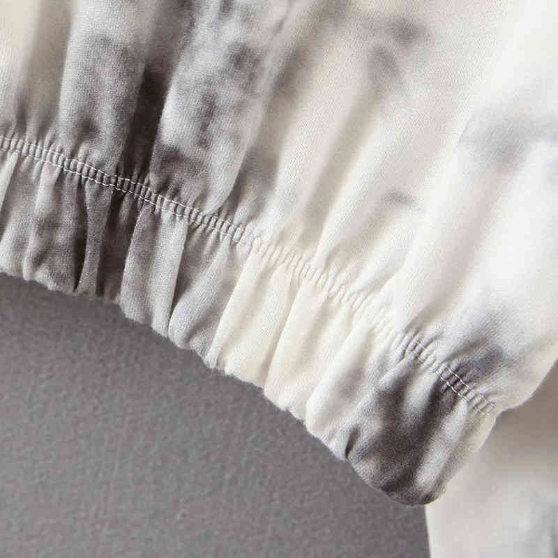 Women Fashion Printed Cropped Hoodies Sweatshirts Batwing Long Sleeve Casual Pullover Top Female Hooded Sweatshirt 210414