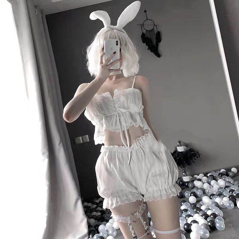 Sexy Pajamas Women Lace Tops and Pumpkin Pants Chiffon Lingerie Set Lolita Ruffle Panties Bondage Caitsuit Costume Lenceria, Red
Sexy Pajamas Women Lace Tops and Pumpkin Pants Chiffon Lingerie Set Lolita Ruffle Panties Bondage Caitsuit Costume Lenceria, Red