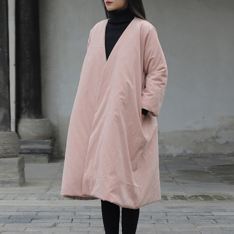 Johnature Women Chinese Style Parkas Solid Color Long Sleeve Winter V-Neck Button Loose Women Cloths Vintage Parkas 210521, Pink
Johnature Women Chinese Style Parkas Solid Color Long Sleeve Winter V-Neck Button Loose Women Cloths Vintage Parkas 210521, Pink