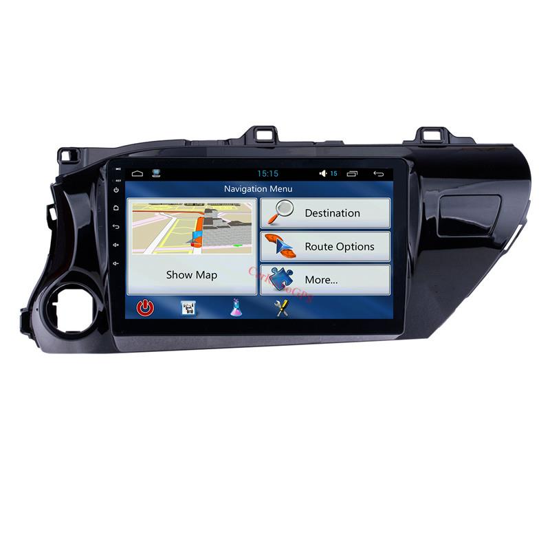 10.1 Inch car dvd Radio Player for TOYOTA HILUX 2016-2018 Left Hand Driving with Steering Wheel Control GPS Navigation Android