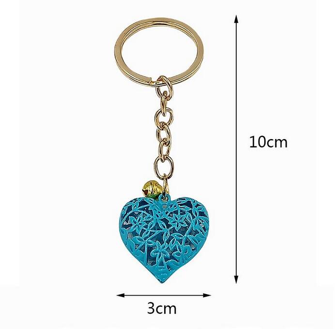 Hollow Heart Keychains Fashion Charm Cute Purse Bag Pendant Car Keyring Chain Ornaments Gift Whole
