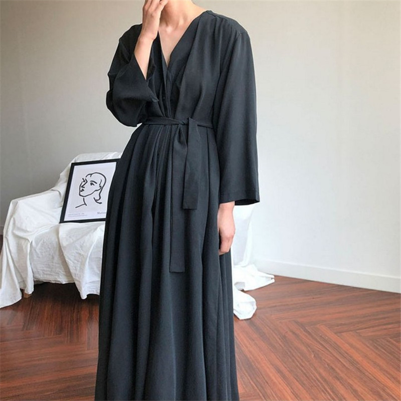 Casual Dresses Plus Size Long Sleeve Shirt Skirt Chic Niche Utility Basic Loose Texture Pleated -up Dress Sense Of Quantity, Black
Casual Dresses Plus Size Long Sleeve Shirt Skirt Chic Niche Utility Basic Loose Texture Pleated -up Dress Sense Of Quantity, Black