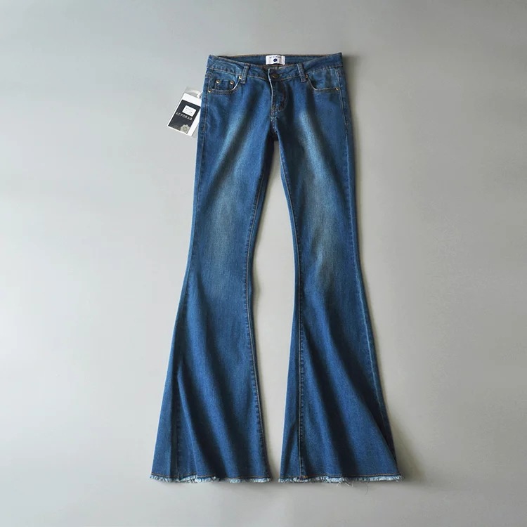 High Waist Jeans Blue Black Flare Jeans For Women Denim Skinny Womans Jeans Female Wide Leg Ladies Pants
